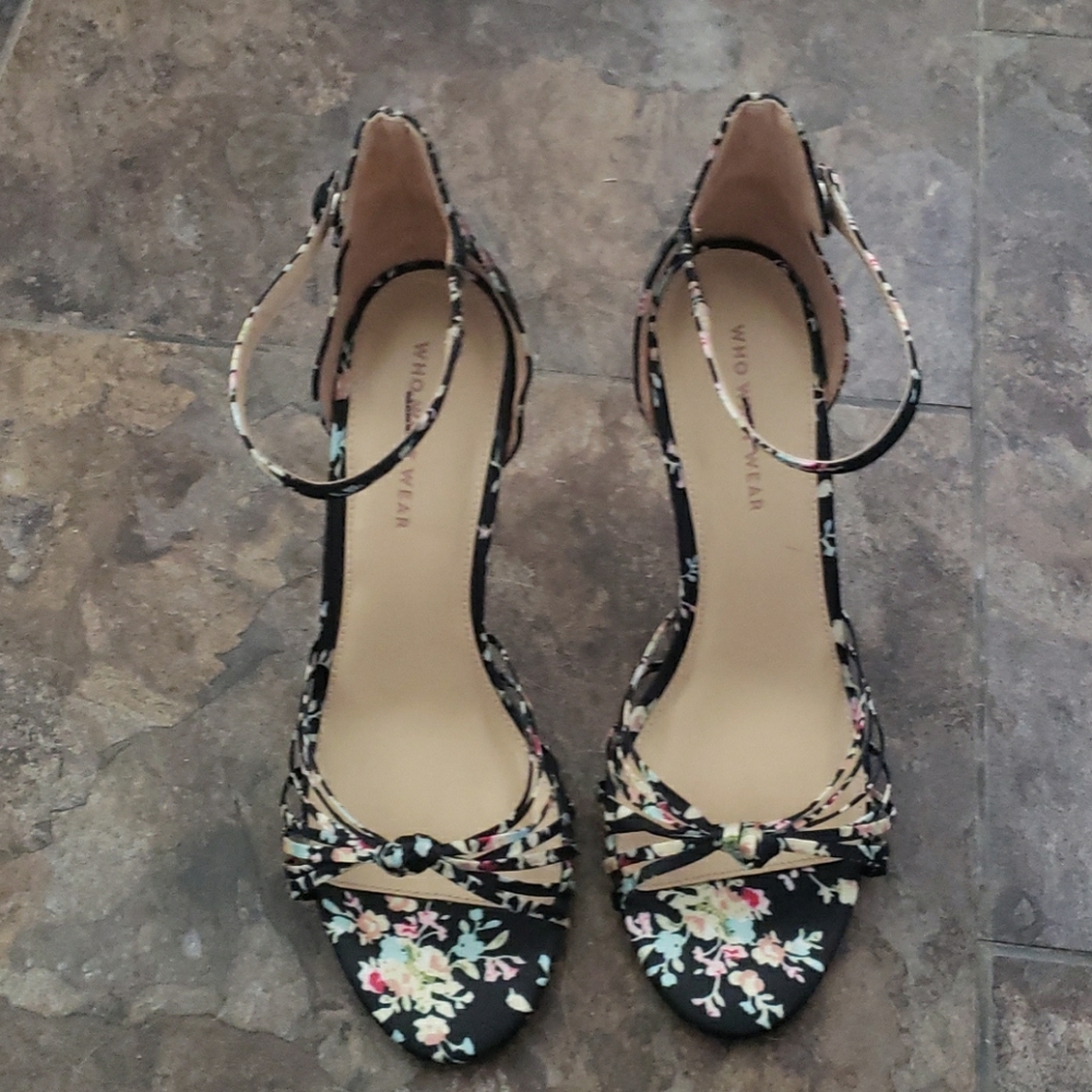 Who What Wear Floral Heels